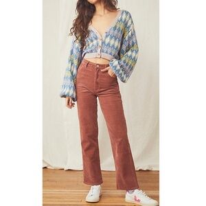 Rolla’s Original High Rise Straight Corduroy Pants Women’s Size 27 Terracotta